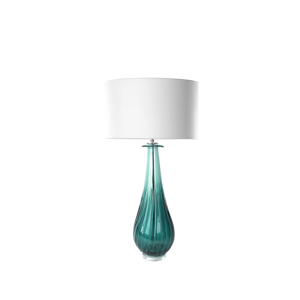 Fulvia Crystal Glass Lamp by William Yeoward in Jade Green